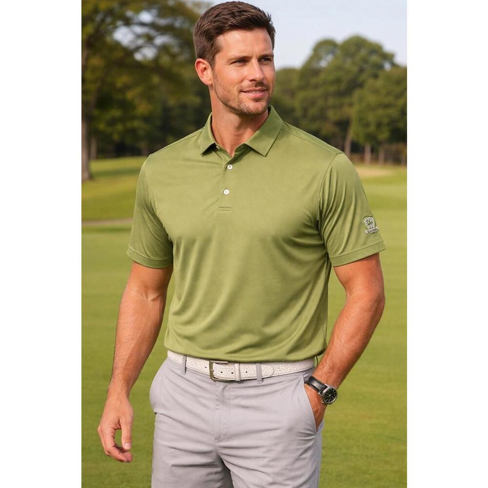 Footjoy Men's XXL Golf Polo Light Green Country Club Logo On Sleeve